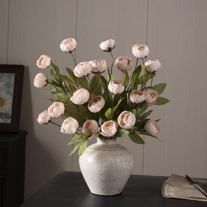 27" Artificial Peony Stems – Elegant Silk Flowers for DIY Bouquets, Wedding & Home Décor