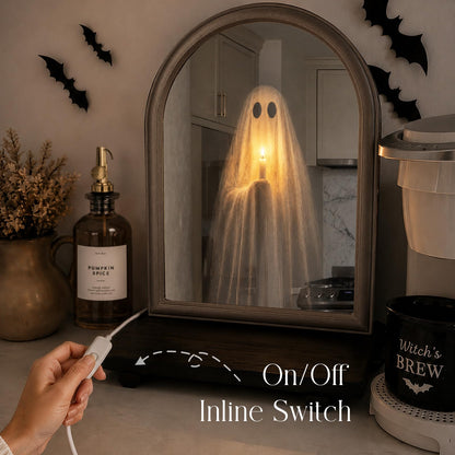 Light Up Ghost Mirror – Halloween Decor