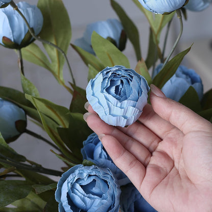 27" Artificial Peony Stems – Elegant Silk Flowers for DIY Bouquets, Wedding & Home Décor