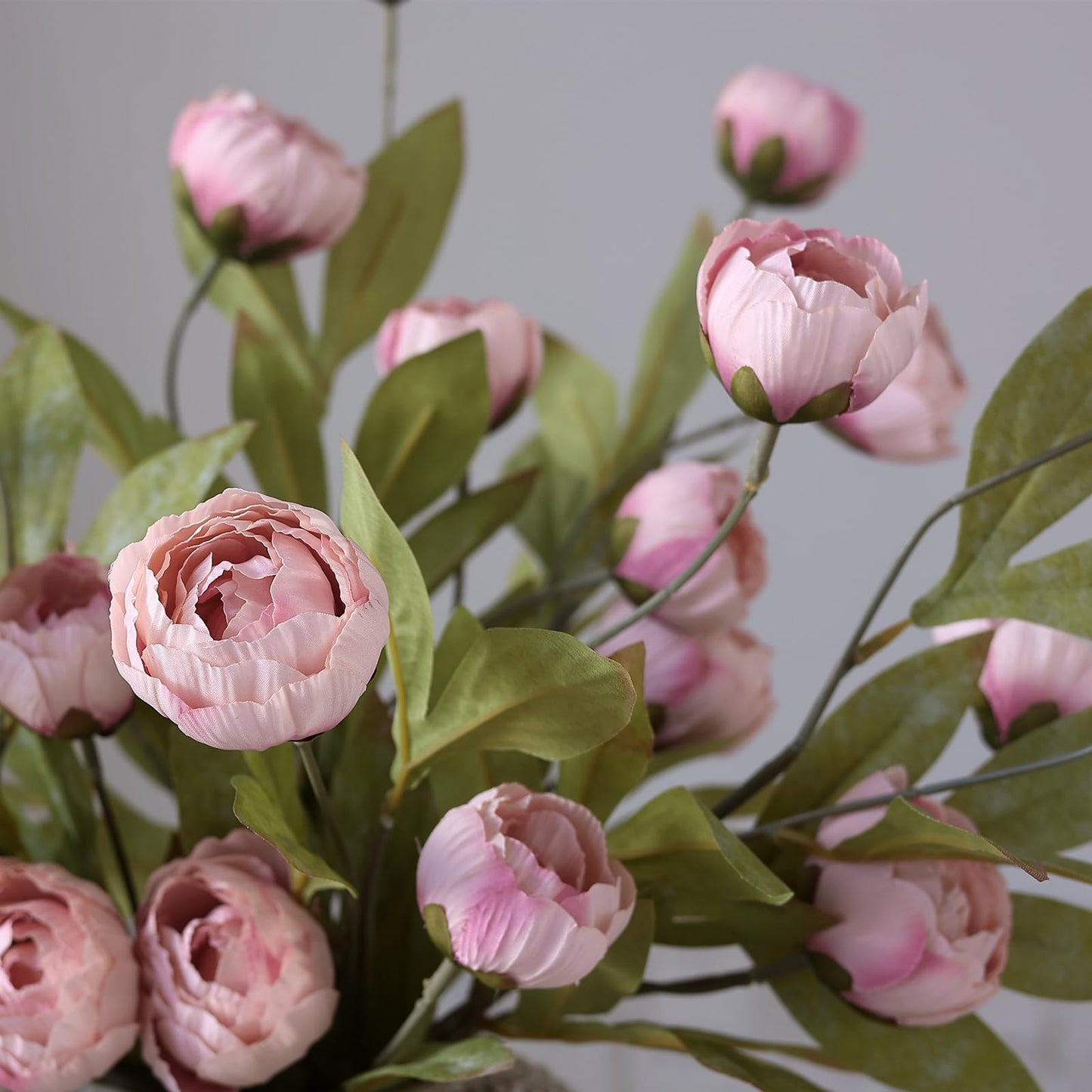 27" Artificial Peony Stems – Elegant Silk Flowers for DIY Bouquets, Wedding & Home Décor