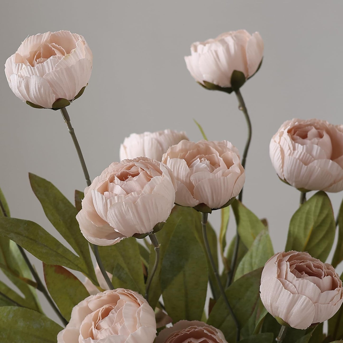 27" Artificial Peony Stems – Elegant Silk Flowers for DIY Bouquets, Wedding & Home Décor