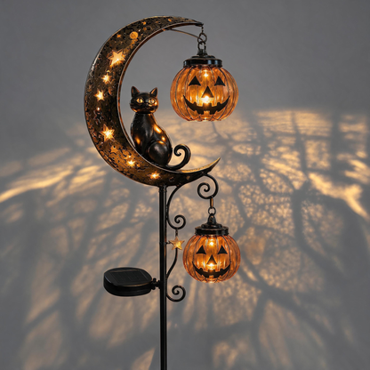 🎃 Halloween Pumpkin Moon Garden Stake Light